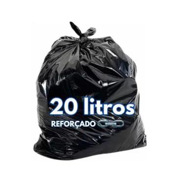 Imagem de Saco para Lixo 20 Litros - Reforçado Preto - Pacote com 5 kg - BASAM