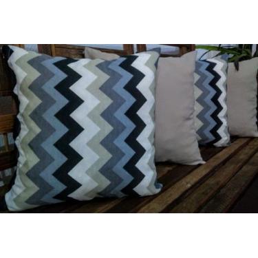 Imagem de  kit 4 capas de almofadas Gorgurinho/ Oxford Areia 45 x 45 - Thais Enx