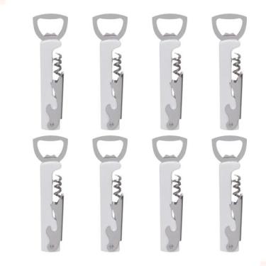 Imagem de Saca Rolha Abridor Lata De Vinho Inox Reforçado Kit 10 - Ladiv