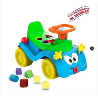 Imagem de TOTOKINHA CARRINHO ANDADOR INFANTIL COM FORMAS GEOMÉTRICAS E ESCORREGADOR DE BOLINHA