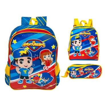 Imagem de Kit Mochila Luccas Neto Aventureiros Costas Lancheira Estojo - Clio, E