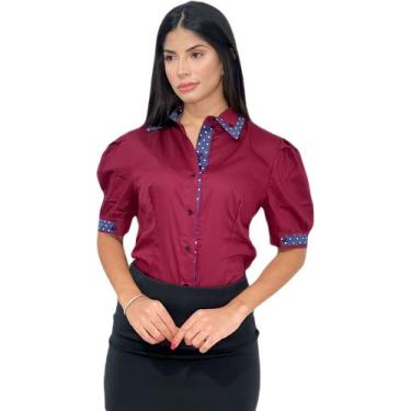 Imagem de Camisa social feminina manga curta kit c/3 casual sku:cmc20 - R.S MODA