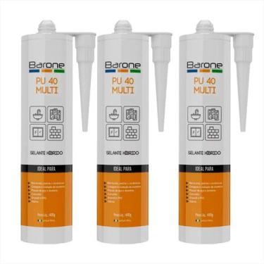 Imagem de Pu40 Multi Selante P/ Marmore E Pedras Geral 400g Kit 3 Und  Branco - 