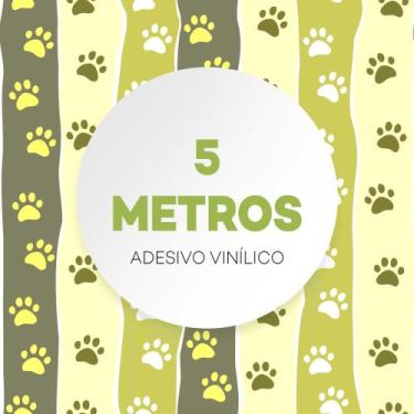 Imagem de Papel De Parede Adesivo Cachorro Gato Pet Patas - Criptonita, 5M