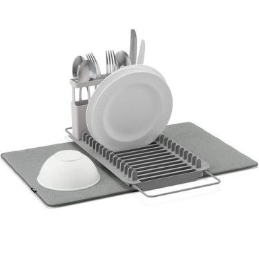 Imagem de Escorredor de Louças com Tapete e Porta Talher OVER THE SINK UDRY UMBR