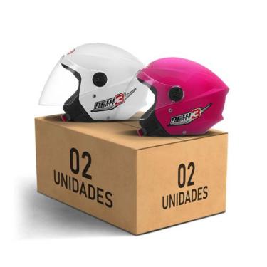 Imagem de Kit 2 Capacetes New Liberty 3 Abertos Pro Tork Moto Masculino Feminino