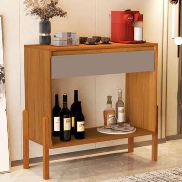 Imagem de Aparador Balcão Cantinho Café  100% MDF com 1 Uma Gaveta e Prateleira 