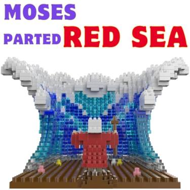 Imagem de Série Jesus - Moisés dividiu o mar vermelho, história da Bíblia, conjunto de construção colecionável para maiores de 14 anos, ótimo presente para crianças e adultos (904 peças/15,2 x 19,6 x 9,2 cm)