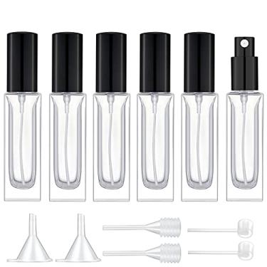Imagem de Lil Ray Frasco Atomizador de Perfume de 1 Oz, Frasco de Fragrância Portátil, Frasco de Spray de Vidro Recarregável para Perfume, Colônia, Água, Álcool (6 Unidades, Preto)