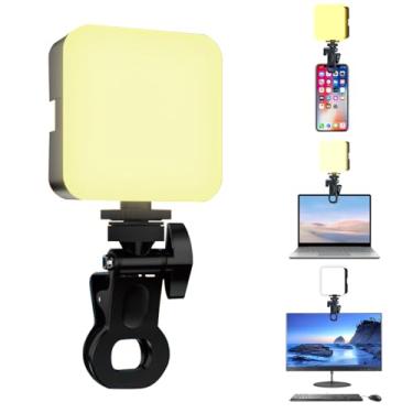 Imagem de H'MASTON Luz de LED Clip-on Luz LED Portatil Luz para Gravar Video 3200K-6500K Dimerizável Tipo C Recarregável Compatível com Câmeras Celulares Tablets ZB02