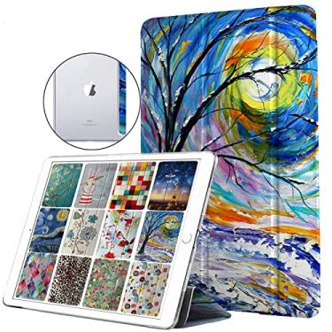 Imagem de DuraSafe Cases Capa traseira transparente para iPad Mini 5 7,9 polegadas 2019 [Mini 5ª geração] A2133 A2124 A2126 A2125 impressa em três dobras - estampa de escultura de árvore