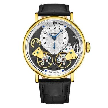 Imagem de Relógio Masculino Stuhrling Ares 3981 Automático 43mm, Preto