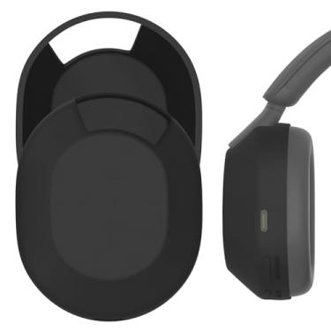 Imagem de Geekria Capa de silicone compatível com fones de ouvido sem fio Sony WH-1000XM5, WH1000XM5, capa de proteção contra arranhões/capa de fone de ouvido/protetor de fone de ouvido (preto)