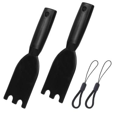 Imagem de Owiooll Pacote com 2 raspadores universais de grelha para George Foreman e a maioria das grelhas internas ranhuradas, espátula de nylon resistente ao calor para limpeza fácil e superfícies