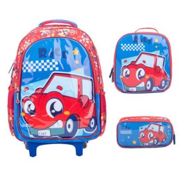 Imagem de Mochila Infantil de Rodinha Kit Mochila com Lancheira Estojo - OKI-NI,