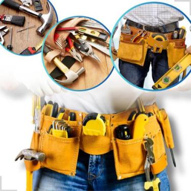 Imagem de Arriata Cartucheira Cinto De Carpinteiro Marceneiro 11bolsos  Couro Fe