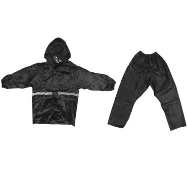 Imagem de Calças de capa de chuva Grcfumo, conjunto de capa de chuva de corpo inteiro em tecido Oxford respirável, trajes de chuva flexíveis para atividades ao ar livre e turismo (XXL)