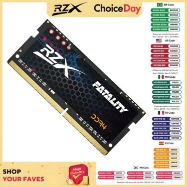 Imagem de Memória RAM Notebook DDR4 - 8GB, 16GB ou 32GB - 2400MHz, 2666MHz ou 32