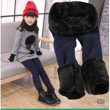 Imagem de 1 Meia Calça Infantil Grossa Peluciada Inverno Quentinha 3a5 Anos - S.
