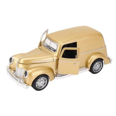 Imagem de Alloy Toy Modelo de Carro Vintage, Play Imaginative Play Vintage Diecast Car Collectible for Fys Fisical Activity (Ouro)