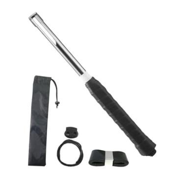 Imagem de oshhni Badminton Racket Swing Stick para iniciante com som, ferramenta auxiliar ajustável Ferramenta de treinamento de badminton para escritórios de parques, Preto