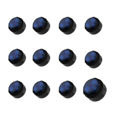 Imagem de 11 peças de 24 mm + 1 peça de botões mecânicos de fliperama Gamerfinger de 30 mm com interruptores mecânicos MX Speed Silver Botões Arcade (azul)