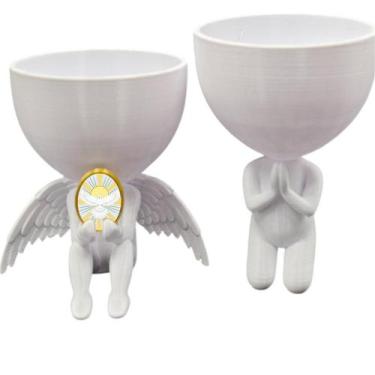 Imagem de Kit Decoração Pomba Divino Espirito Anjinho Relicario Oração - Point d