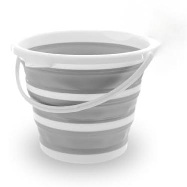 Imagem de Balde Dobrável Retrátil Flexível 10L Silicone Com Alça