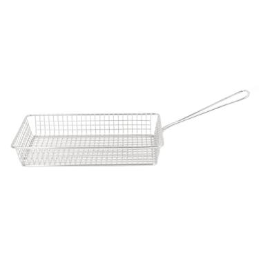 Imagem de Cesta de Fritadeiras, Cesta de Frituras 304 Aço Inoxidável Confiável para Restaurante (Retangular, grande)