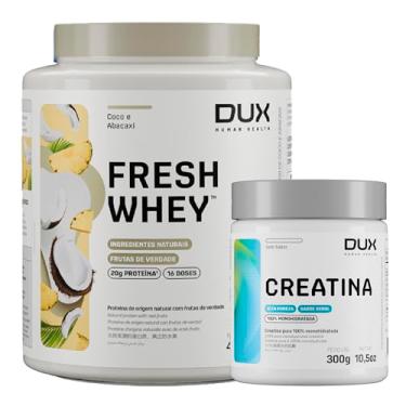 Imagem de Kit DUX - Fresh Whey 450g + Creatina Monohidratada 300g (450g, Coco e Abacaxi)
