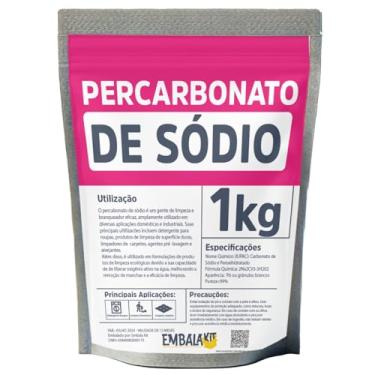 Imagem de Percarbonato de Sódio Alvejante sem cloro limpeza ecológica multiuso tira manchas branqueador natural 1kg