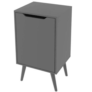 Imagem de Armário Gabinete para Banheiro 45cm Sem Cuba Preto com Porta BN3641 Tecnomobili Pés Palito Retrô