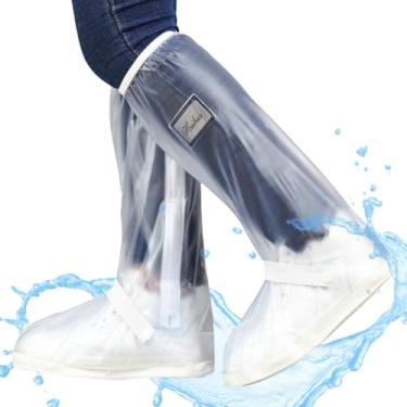 Imagem de Polaina Bota Impermeável para Moto, PVC, Proteção contra Chuva, 38-40cm Altura, Preto