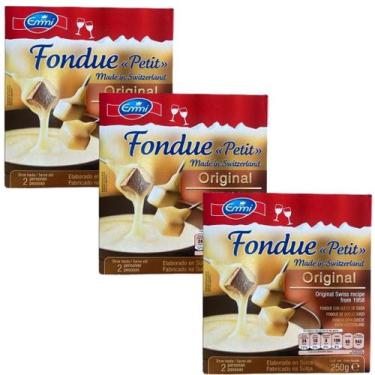 Imagem de Kit 03 Unidades Fondue De Queijo Suiço Emmi Original 250g