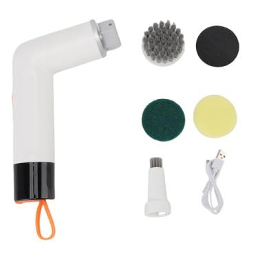 Imagem de Lavador de Chuveiro Sem Fio, Lavador Elétrico Poderoso e Eficiente 4 Cabeças de Escova Versáteis Adequadas para Limpar Paredes de Pisos de Ladrilhos Bancadas e Banheiras (WHITE)