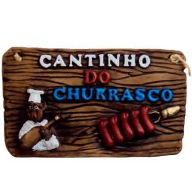 Imagem de Placa De Churrasco Decorativa - Cantinho Do Churrasco - Bbq - Retrofen