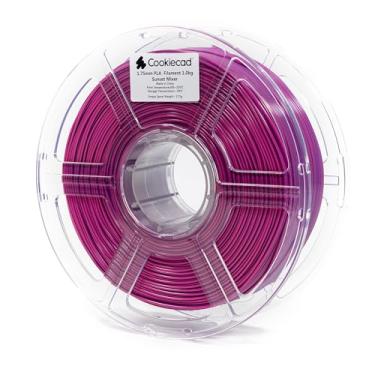 Imagem de Cookiecad Filamento PLA 1,75 mm 1kg Filamento de Impressora 3D Multicolorido de Duas Cores - Misturador de Pôr do Sol PLA