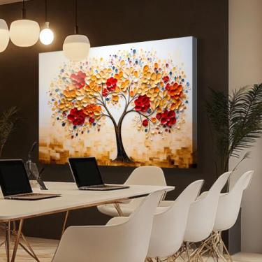 Imagem de Quadro decor folhas 3D - MeMoldura, Chassi Borda Infinita, 120x180