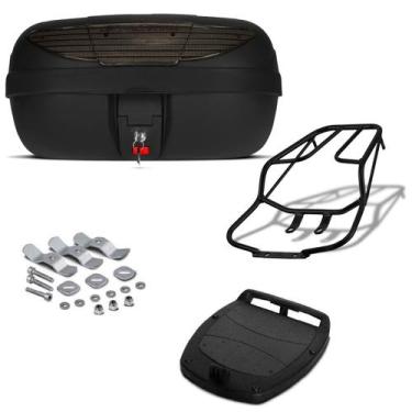 Imagem de Baú Bauleto 45 Litros Pro Tork + Bagageiro Moto, FUME, FAN 125 2009 - 