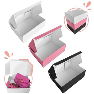 Imagem de Kit 20 Caixas de Papelão Montável para Correio, Sedex, Marketplace e E-commerce Resistente, Sustentável e Fácil de Montar Eco Box (Rosa)
