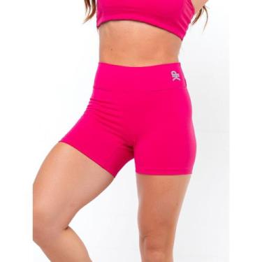 Imagem de Short Fitness Cintura Alta Sem Transparência Academia Básico Feminino 