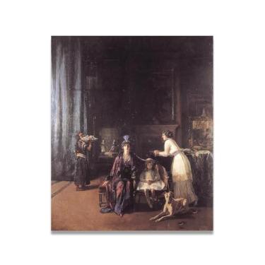 Imagem de The Artist'S Studio John Lavery Iconic Realist Portrait & War Scene Canvas Art – Decoração de parede irlandesa atemporal para casa 39,98 x 48 cm Un Framed