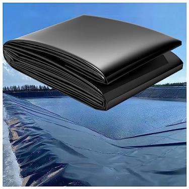 Imagem de Forros Da Lagoa Dos Peixes Do Hdpe Da Espessura Do Forro 0.12mm Da Lagoa Para Lagoas Exteriores, Membrana Preta Flexível Da Lagoa Para A Lagoa Da Cachoeira, Dos Peixes O, 1x9m(3.3x29.5ft)