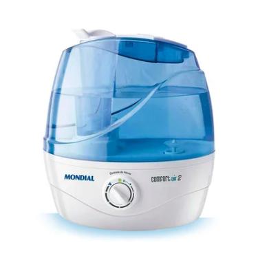 Imagem de Umidificador De Ar Ultrassônico Mondial Comfort Air 2, Nua-02, 2,2 Litros, Branco/Azul - Bivolt