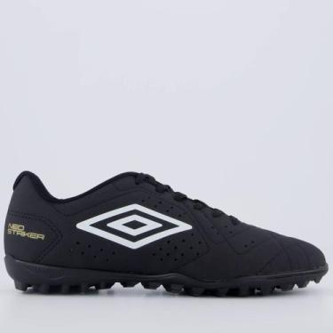 Imagem de Chuteira Umbro Neo Striker Society Preta e Branca, 41