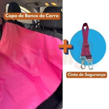 Imagem de Kit Capa Impermeável Pet para Banco de Carro + 1 Cinto de Segurança pa