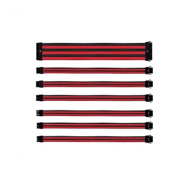 Imagem de Kit De Cabo De Extensão Sleeved Psu 30 Cm Com Capa De Pvc Cooler Master - Vermelho E Preto - Cma-nest16rdbk1-gl