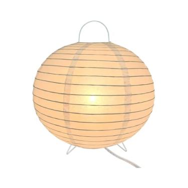 Imagem de BIZISIANGI Lâmpada de papel de arroz lanterna de chão mesa de cabeceira lâmpadas pequenas para quarto, sala de estar, escritório, sala de aula, dormitório (bola, 33 x 33 x 33 cm)