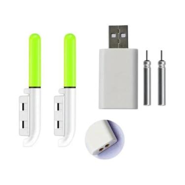 Imagem de Vara De Pesca Luminosa Com Luz Led Removível, Carga Usb, À Prova D'águ