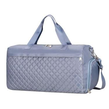 Imagem de Bolsa Feminina Multifuncional com Compartimento para Sapatos, Divisória Seco/Molhado e Alças Ajustáveis — Ideal para Academia, Viagem e Maternidade